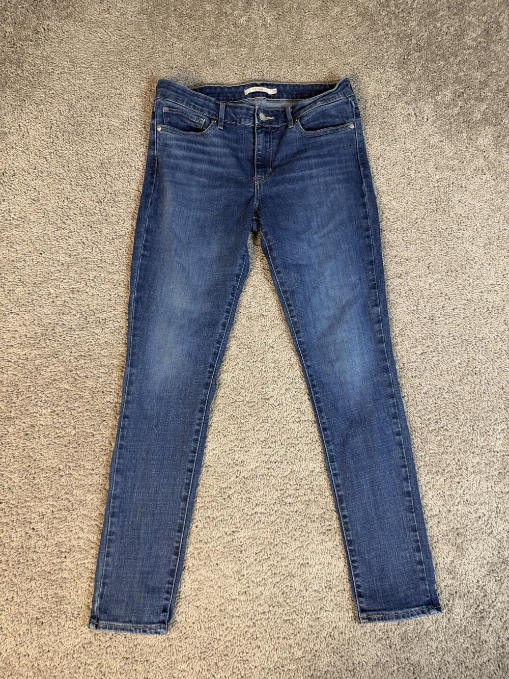 Levi's Jeans Womens 29 X 28 Blue 711 Skinny Mid Rise Pockets Stretch Denim